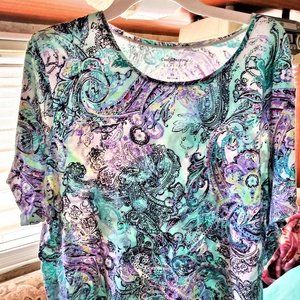 BRAND NEW CROFT & BARROW CLASSIC TEE 3X PRINT